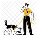 Police Dog Pet Animal Icon