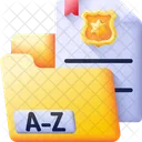 Police File Newspaper Police Badge Icon
