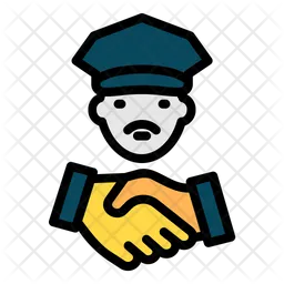 Police Handshake  Icon