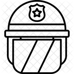 경찰 헬멧  아이콘