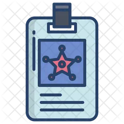 Police Id Card  Icon