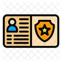 Police Id Card Identification Badge Icon