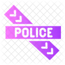 Police Line Crime Scene Icon