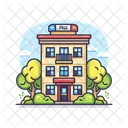 Building Police Station Icon
