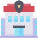 Police Station Security Architecture Icon