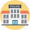 Police Station Headquarter Icon