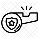 Police Whistle Blower Signal Icon