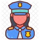 Police Woman Patrolwoman Peace Officer Icône