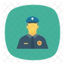 Policeman Security Man Icon