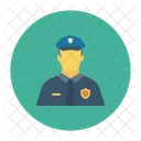 Policeman Security Man Icon