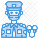 Policeman Job Man Icon
