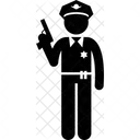 Policeman With Gun Armed Policeman Icon