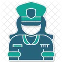 Policewoman Anti Theft Police Icon