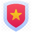 Policia Escudo Estrella Icono