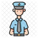 Policia Oficial De Policia Personaje Icono