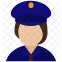 Avatar Policia Mujer Icono