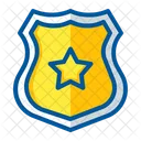 Policia Sheriff Escudo Icono