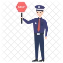 Policia Oficial De Policia Senal De Trafico Icon