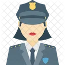 Policia Mujer Policia Senora Oficial Icono