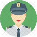 Policia Oficial De Policia Trabajador Policial Icono