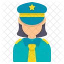 Policia Mulher Avatar Ícone