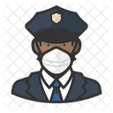 Avatar Policia Negro Icono