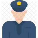 Policial Avatar Guarda Ícone