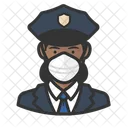 Avatar Policia Preto Ícone