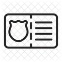 Identificação da polícia  Ícone