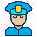 Avatar Policier Homme Icône