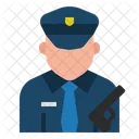 Policier Emploi Avatar Icône