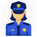 Femme Policiere Policier Policier Icône