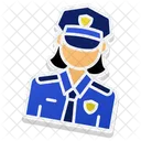 Femme policière  Icône