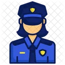 Femme Policiere Policier Policier Icône