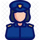 Femme policier  Icône