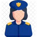 Femme policier  Icône