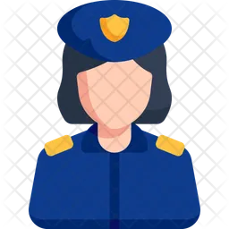 Femme policier  Icône