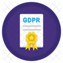 Política do GDPR  Ícone