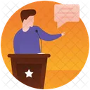 Public Speaking Political Speech Candidate Speech Icon