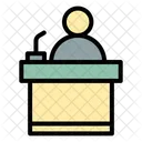 Political Speech Candidate Speech Presentation Podium Icon