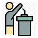 Political Speech Candidate Speech Presentation Podium Icon