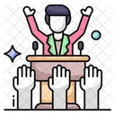 Politician Speech Oration Public Speaker Icon