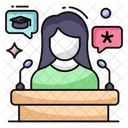 Politician Speech Oration Public Speaker Icon