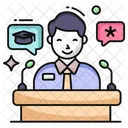 Politician Speech Oration Public Speaker Icon
