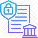 Politique De Securite Protegee Banque Icon