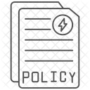 Politiques D Economie D Energie Thinline Icon 아이콘