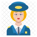 Polizei Frauen Wache Icon