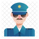 Polizei Sicherheitsbeamter Avatar Symbol