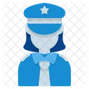 Polizei Frau Avatar Symbol