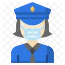 Polizei Beruf Weiblich Icon